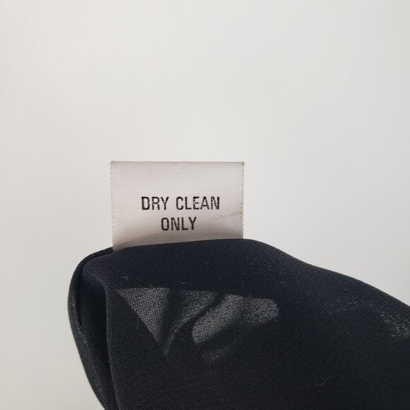 Patricia Moss Palazzo Pants Black Chiffon Pull On Wide Leg Evening Womens Size 6 - Picture 10 of 10